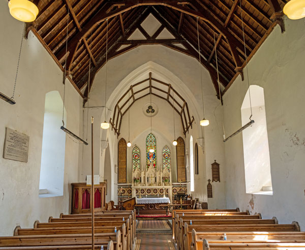 Interior view of the church