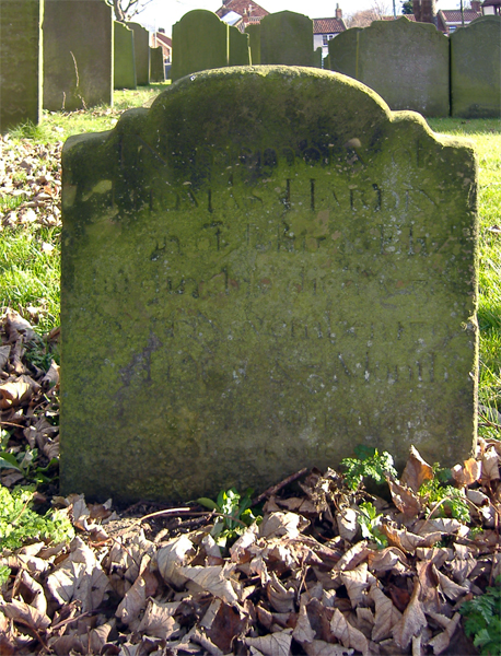 The gravestone of Thomas Hardin who died in infancy aged 1 year 3 months
